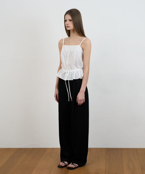 DEHEVE（デヘヴェ）の「Lace String Sleeveless [Ivory]（Tシャツ/カットソー・レディース・アイボリー・OS）」の6枚目の写真