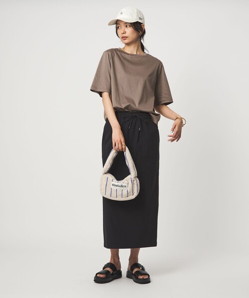 green label relaxing（グリーンレーベルリラクシング）の「ショートスリーブ Tシャツ 汗染み防止（Tシャツ/カットソー・レディース・モカ/オフホワイト/ダークブラウン/ブラック/ライトピンク・FREE）」の14枚目の写真