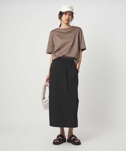 green label relaxing（グリーンレーベルリラクシング）の「ショートスリーブ Tシャツ 汗染み防止（Tシャツ/カットソー・レディース・モカ/オフホワイト/ダークブラウン/ブラック/ライトピンク・FREE）」の15枚目の写真