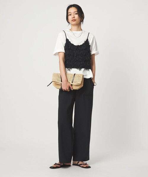 green label relaxing（グリーンレーベルリラクシング）の「ショートスリーブ Tシャツ 汗染み防止（Tシャツ/カットソー・レディース・モカ/オフホワイト/ダークブラウン/ブラック/ライトピンク・FREE）」の18枚目の写真