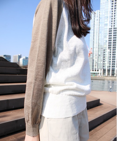 Scrap Book（スクラップブック）の「【NOTHING WRITTEN】GRIN LINEN KNIT TOP（ニット/セーター・レディース・ホワイト系その他・S）」の3枚目の写真
