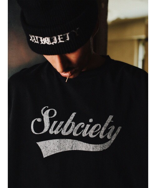 Subciety(サブサエティ)の「Wool beanie(ニットキャップ/ビーニー・メンズ・ブラック×ブラック/ブラック×ホワイト・FREE)」の9枚目の写真