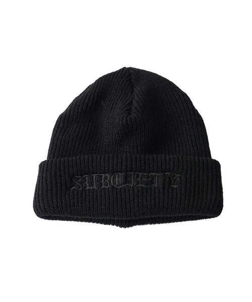 Subciety(サブサエティ)の「Wool beanie(ニットキャップ/ビーニー・メンズ・ブラック×ブラック/ブラック×ホワイト・FREE)」の12枚目の写真