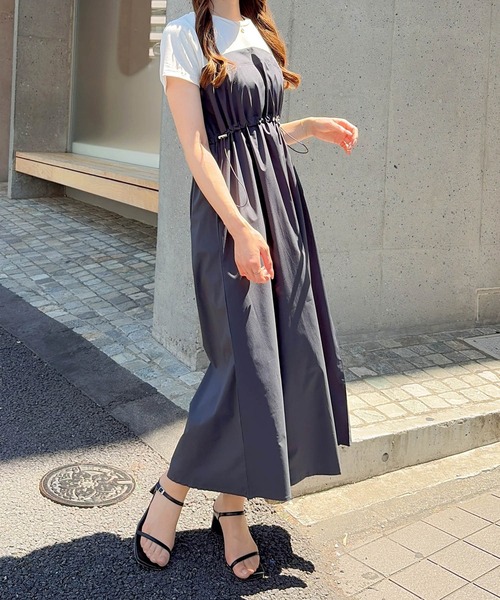 INGNI(イング)の「【WEB限定】ビスチェドッキングワンピース(ワンピース・レディース・チャコールグレー×ブラック/ホワイト×ブラック/ホワイト系7/その他19・M)」の21枚目の写真