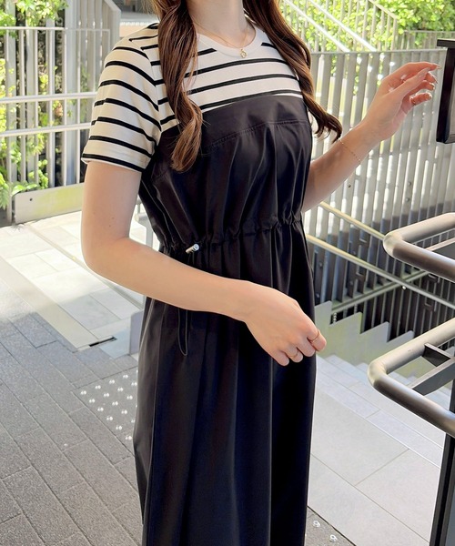 INGNI(イング)の「【WEB限定】ビスチェドッキングワンピース(ワンピース・レディース・チャコールグレー×ブラック/ホワイト×ブラック/ホワイト系7/その他19・M)」の22枚目の写真
