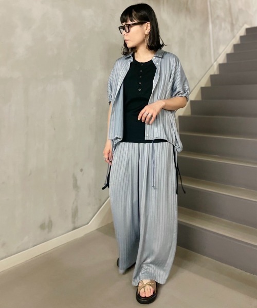 DROIT BELLO(ドロイトベロ)の「DROIT BELLO(ドロイトベロ)サテンカラミオリパンツ(その他パンツ・レディース・グレー系その他3/ブラウン・M)」の11枚目の写真