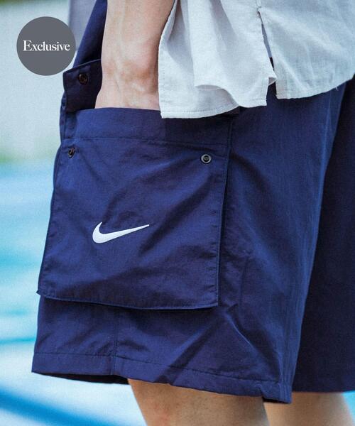 NIKE(ナイキ)の「NIKE SWIM EXCLUSIVE 9ボレーショーツ(その他パンツ・メンズ・ネイビー/ベージュ/グレー/ブラック・SMALL/MEDIUM/LARGE/X-LARGE)」の1枚目の写真