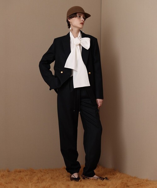 allureville(アルアバイル)の「フラノジョガーパンツ(その他パンツ・レディース・ネイビー・2/1)」の5枚目の写真