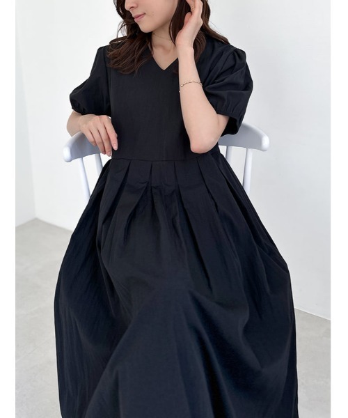 fifth（フィフス）の「パフスリーブロングワンピース（ワンピース・レディース・ブラック/ブルー・M）」の21枚目の写真