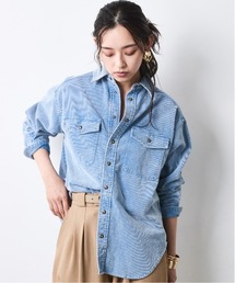 CHIC STYLE | 硫化染コーデュロイシャツ＜大きいサイズ有＞シックスタイル(シャツ/ブラウス)