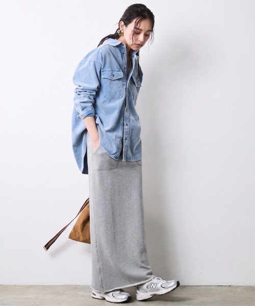 CHIC STYLE（シックスタイル）の「硫化染コーデュロイシャツ＜大きいサイズ有＞シックスタイル（シャツ/ブラウス・レディース・ブラック/モカ/ブルー・3L/LL/L/M/5L/4L）」の8枚目の写真