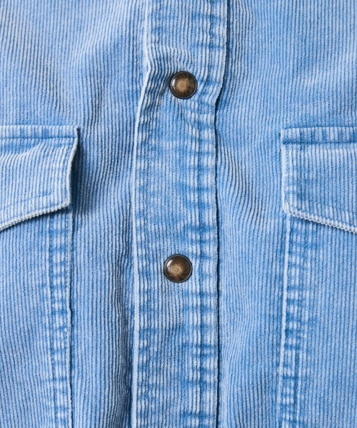 CHIC STYLE（シックスタイル）の「硫化染コーデュロイシャツ＜大きいサイズ有＞シックスタイル（シャツ/ブラウス・レディース・ブラック/モカ/ブルー・3L/LL/L/M/5L/4L）」の18枚目の写真