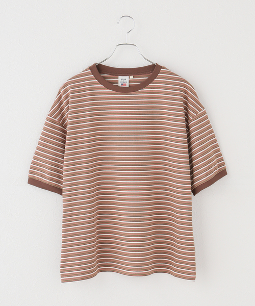 STAR&STRIPE(スターアンドストライプ)の「【STAR&STRIPE/スターアンドストライプ】オーバーFIT リンガーT(Tシャツ/カットソー・レディース・チャコールグレー/ブラウン/ピンク/グリーン・FREE)」の4枚目の写真