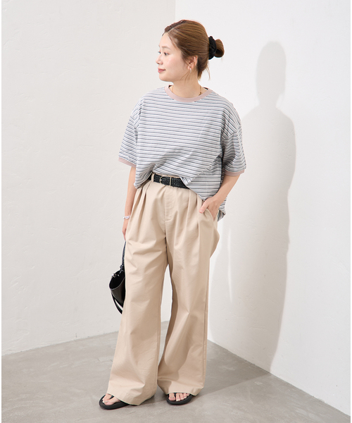 STAR&STRIPE(スターアンドストライプ)の「【STAR&STRIPE/スターアンドストライプ】オーバーFIT リンガーT(Tシャツ/カットソー・レディース・チャコールグレー/ブラウン/ピンク/グリーン・FREE)」の12枚目の写真