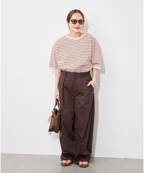 STAR&STRIPE(スターアンドストライプ)の「【STAR&STRIPE/スターアンドストライプ】オーバーFIT リンガーT(Tシャツ/カットソー・レディース・チャコールグレー/ブラウン/ピンク/グリーン・FREE)」の13枚目の写真