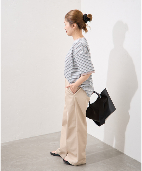STAR&STRIPE(スターアンドストライプ)の「【STAR&STRIPE/スターアンドストライプ】オーバーFIT リンガーT(Tシャツ/カットソー・レディース・チャコールグレー/ブラウン/ピンク/グリーン・FREE)」の15枚目の写真