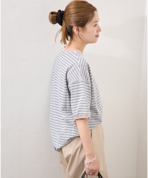 STAR&STRIPE(スターアンドストライプ)の「【STAR&STRIPE/スターアンドストライプ】オーバーFIT リンガーT(Tシャツ/カットソー・レディース・チャコールグレー/ブラウン/ピンク/グリーン・FREE)」の16枚目の写真
