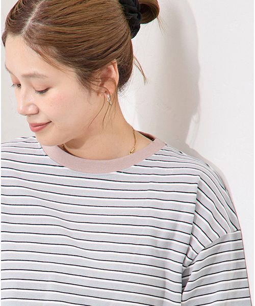 STAR&STRIPE(スターアンドストライプ)の「【STAR&STRIPE/スターアンドストライプ】オーバーFIT リンガーT(Tシャツ/カットソー・レディース・チャコールグレー/ブラウン/ピンク/グリーン・FREE)」の18枚目の写真
