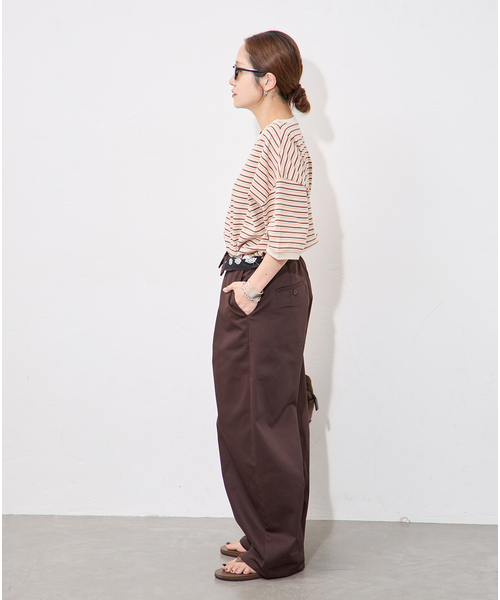 STAR&STRIPE(スターアンドストライプ)の「【STAR&STRIPE/スターアンドストライプ】オーバーFIT リンガーT(Tシャツ/カットソー・レディース・チャコールグレー/ブラウン/ピンク/グリーン・FREE)」の19枚目の写真
