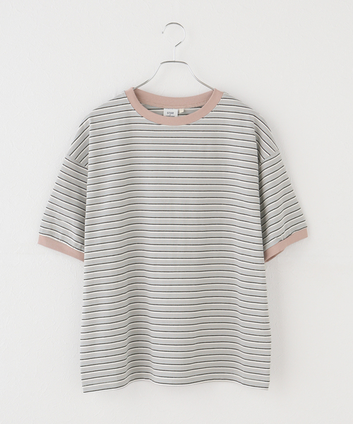 STAR&STRIPE(スターアンドストライプ)の「【STAR&STRIPE/スターアンドストライプ】オーバーFIT リンガーT(Tシャツ/カットソー・レディース・チャコールグレー/ブラウン/ピンク/グリーン・FREE)」の6枚目の写真
