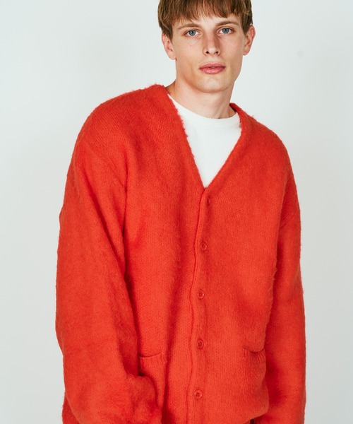 TOWNCRAFT(タウンクラフト)の「TOWNCRAFT / タウンクラフト MOHAIR SHAGGY CARDIGAN モヘア シャギーカーディガン(カーディガン/ボレロ・メンズ・グレー/ブラウン/レッド/ブラック/イエロー/グリーン/オリーブ・SMALL/MEDIUM/LARGE)」の7枚目の写真