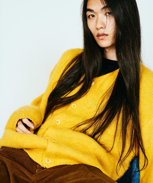 TOWNCRAFT(タウンクラフト)の「TOWNCRAFT / タウンクラフト MOHAIR SHAGGY CARDIGAN モヘア シャギーカーディガン(カーディガン/ボレロ・メンズ・グレー/ブラウン/レッド/ブラック/イエロー/グリーン/オリーブ・SMALL/MEDIUM/LARGE)」の6枚目の写真