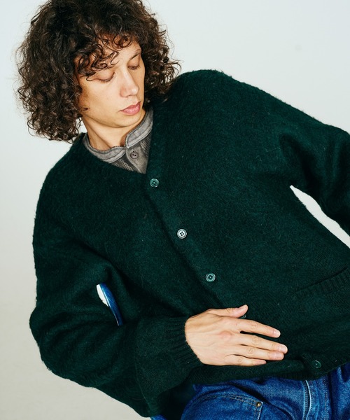 TOWNCRAFT(タウンクラフト)の「TOWNCRAFT / タウンクラフト MOHAIR SHAGGY CARDIGAN モヘア シャギーカーディガン(カーディガン/ボレロ・メンズ・グレー/ブラウン/レッド/ブラック/イエロー/グリーン/オリーブ・SMALL/MEDIUM/LARGE)」の5枚目の写真