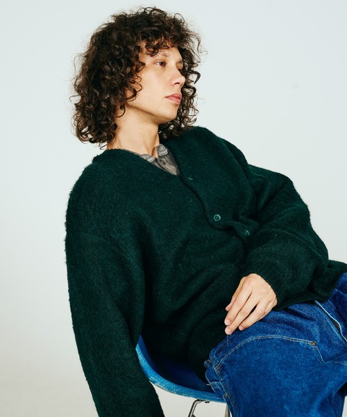 TOWNCRAFT(タウンクラフト)の「TOWNCRAFT / タウンクラフト MOHAIR SHAGGY CARDIGAN モヘア シャギーカーディガン(カーディガン/ボレロ・メンズ・グレー/ブラウン/レッド/ブラック/イエロー/グリーン/オリーブ・SMALL/MEDIUM/LARGE)」の16枚目の写真