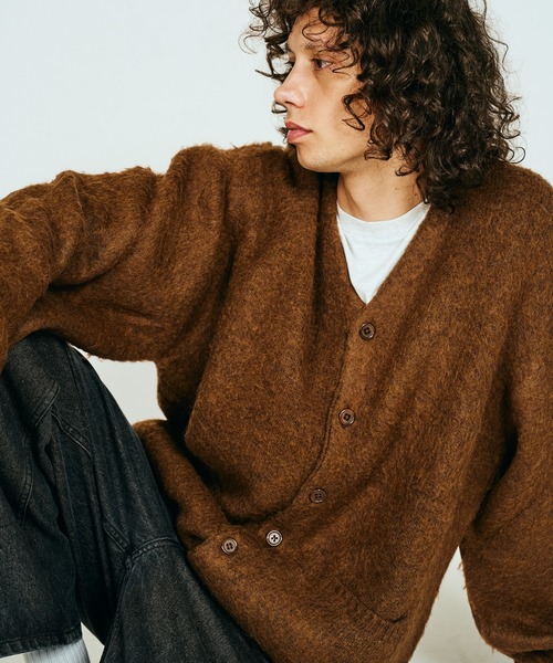 TOWNCRAFT(タウンクラフト)の「TOWNCRAFT / タウンクラフト MOHAIR SHAGGY CARDIGAN モヘア シャギーカーディガン(カーディガン/ボレロ・メンズ・グレー/ブラウン/レッド/ブラック/イエロー/グリーン/オリーブ・SMALL/MEDIUM/LARGE)」の11枚目の写真