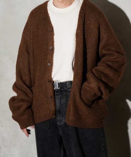 TOWNCRAFT(タウンクラフト)の「TOWNCRAFT / タウンクラフト MOHAIR SHAGGY CARDIGAN モヘア シャギーカーディガン(カーディガン/ボレロ・メンズ・グレー/ブラウン/レッド/ブラック/イエロー/グリーン/オリーブ・SMALL/MEDIUM/LARGE)」の14枚目の写真