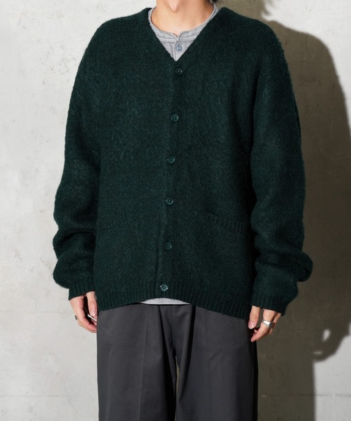 TOWNCRAFT(タウンクラフト)の「TOWNCRAFT / タウンクラフト MOHAIR SHAGGY CARDIGAN モヘア シャギーカーディガン(カーディガン/ボレロ・メンズ・グレー/ブラウン/レッド/ブラック/イエロー/グリーン/オリーブ・SMALL/MEDIUM/LARGE)」の18枚目の写真