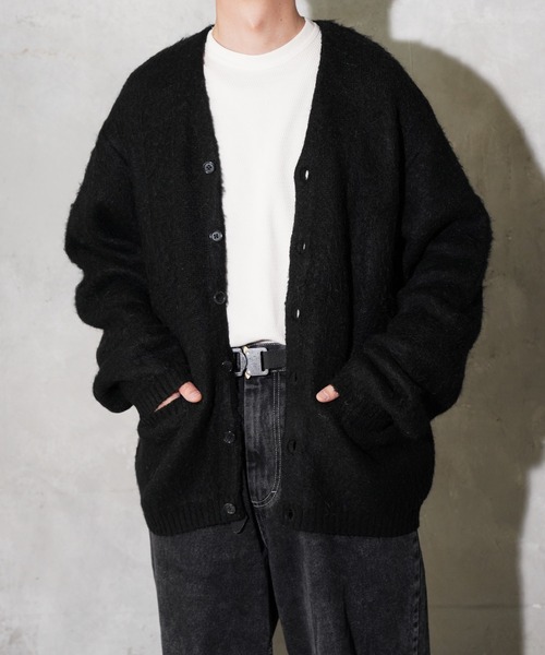 TOWNCRAFT(タウンクラフト)の「TOWNCRAFT / タウンクラフト MOHAIR SHAGGY CARDIGAN モヘア シャギーカーディガン(カーディガン/ボレロ・メンズ・グレー/ブラウン/レッド/ブラック/イエロー/グリーン/オリーブ・SMALL/MEDIUM/LARGE)」の8枚目の写真