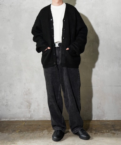 TOWNCRAFT(タウンクラフト)の「TOWNCRAFT / タウンクラフト MOHAIR SHAGGY CARDIGAN モヘア シャギーカーディガン(カーディガン/ボレロ・メンズ・グレー/ブラウン/レッド/ブラック/イエロー/グリーン/オリーブ・SMALL/MEDIUM/LARGE)」の9枚目の写真