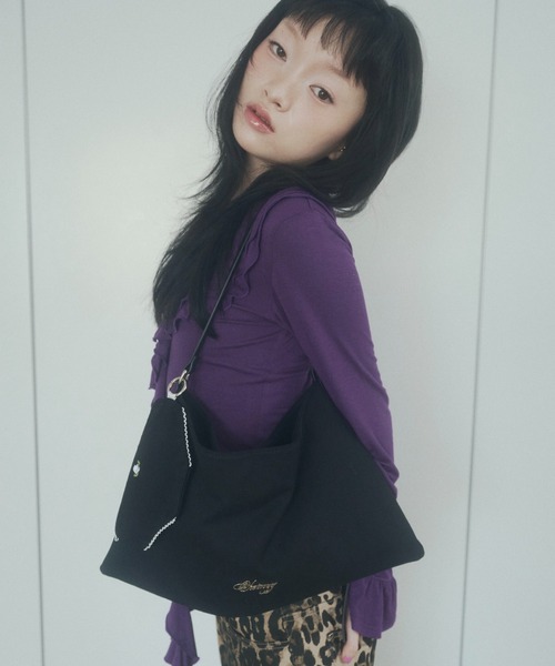 chernyy(チェルニー)の「chernyy 2way cotton bag / 2WAYコットンバッグ(ショルダーバッグ・レディース・ブラウン/ベージュ/ブラック・FREE)」の1枚目の写真