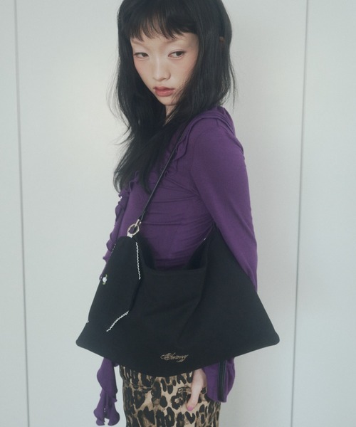 chernyy(チェルニー)の「chernyy 2way cotton bag / 2WAYコットンバッグ(ショルダーバッグ・レディース・ブラウン/ベージュ/ブラック・FREE)」の5枚目の写真