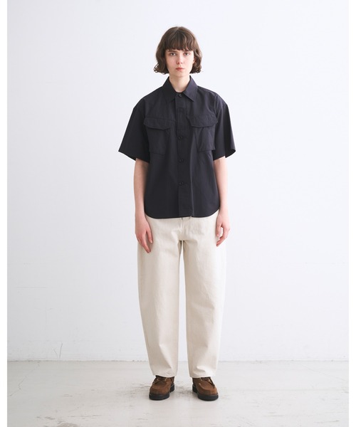 Traditional Weatherwear(トラディショナルウェザーウェア)の「SHIRT 202(Tシャツ/カットソー・レディース・ダークネイビー/オフホワイト・XS/S)」の4枚目の写真