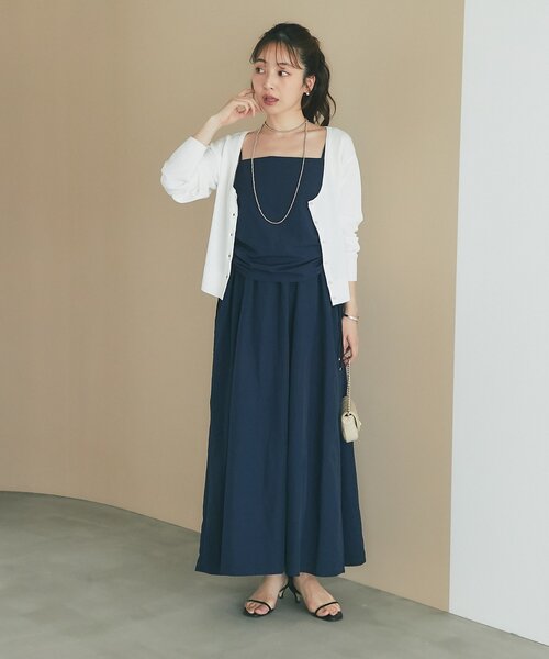 La boutique BonBon(ラブティックボンボン)の「【大人ニュアンスワンピース】ドロストキャミワンピース(ワンピース・レディース・ネイビー/ブラウン/ピンク・38/36)」の15枚目の写真