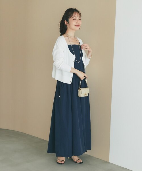 La boutique BonBon(ラブティックボンボン)の「【大人ニュアンスワンピース】ドロストキャミワンピース(ワンピース・レディース・ネイビー/ブラウン/ピンク・38/36)」の16枚目の写真