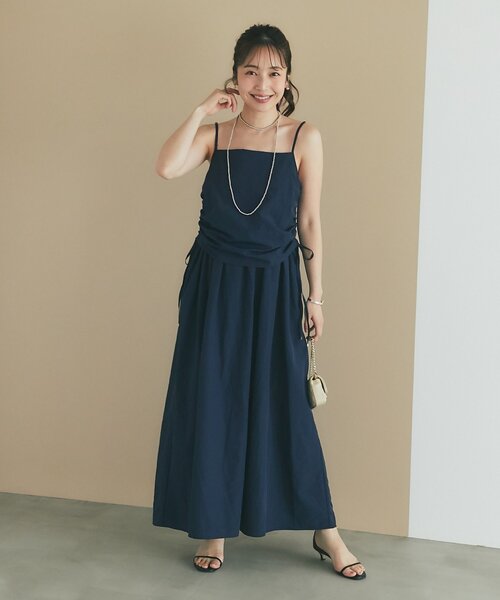 La boutique BonBon(ラブティックボンボン)の「【大人ニュアンスワンピース】ドロストキャミワンピース(ワンピース・レディース・ネイビー/ブラウン/ピンク・38/36)」の18枚目の写真