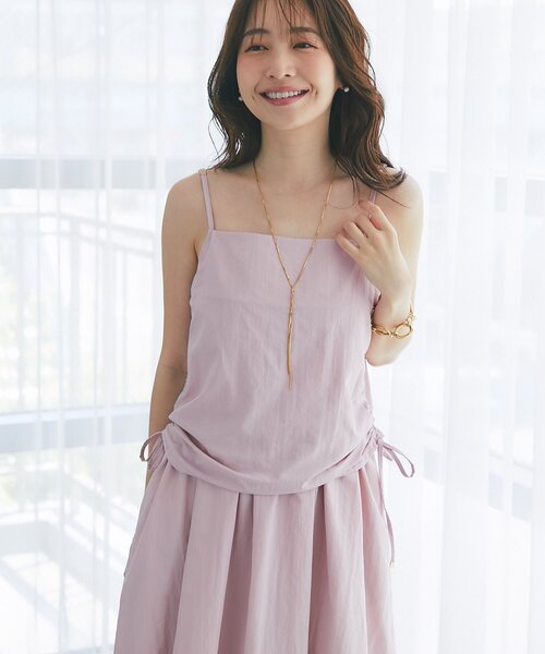 La boutique BonBon(ラブティックボンボン)の「【大人ニュアンスワンピース】ドロストキャミワンピース(ワンピース・レディース・ネイビー/ブラウン/ピンク・38/36)」の19枚目の写真