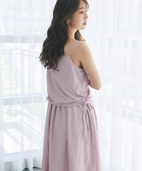 La boutique BonBon(ラブティックボンボン)の「【大人ニュアンスワンピース】ドロストキャミワンピース(ワンピース・レディース・ネイビー/ブラウン/ピンク・38/36)」の22枚目の写真
