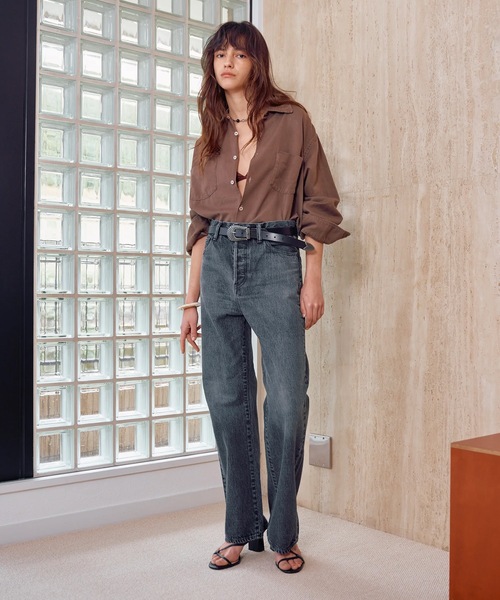 AUTHEN(オーセン)の「【AUTHEN】オーセン/ SILKNIZED TWILL REGULAR SHIRT(ユニセックス)(シャツ/ブラウス・メンズ・ブラック/オフホワイト/ブラウン/ブラック系その他・MEDIUM/LARGE/SMALL)」の6枚目の写真