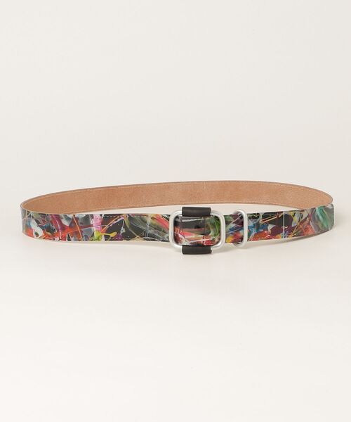 macromauro(マクロマウロ)の「【macromauro】AL BELT PAINT 30mm/BLACK(ベルト・メンズ・A/B/C・FREE)」の1枚目の写真