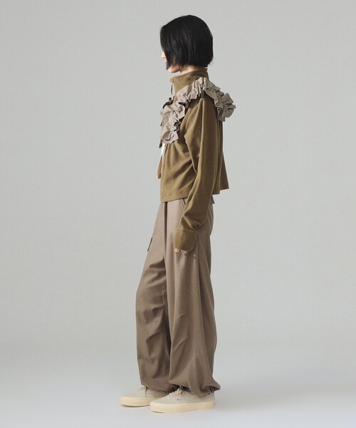 maturely(マチュアリー)の「maturely / リネン ウール ミリタリー パンツ(その他パンツ・レディース・グレー/ベージュ・1/0)」の8枚目の写真