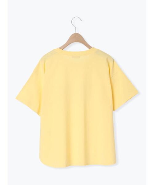 Samansa Mos2(サマンサ モスモス)の「◇【接触冷感】ロゴプリントTシャツ(Tシャツ/カットソー・レディース・オフホワイト/チャコールグレー/イエロー・F)」の12枚目の写真