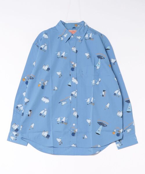 CORISCO(コリスコ)の「ブロードアニマル総柄シャツ(M1)(シャツ/ブラウス・メンズ・ホワイト/ブラック/ストライプ/ブルー・MEDIUM/X-LARGE/LARGE)」の3枚目の写真