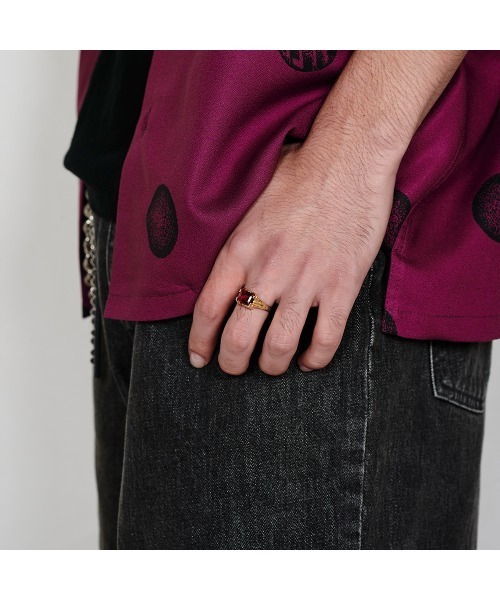 CUT STONE SILVER RING ＜SYNTHETIC CUBIC＞（リング）｜CALEE