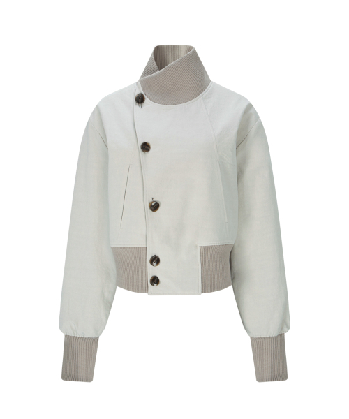 PLEASENOFOLLOW(プリーズノーフォロー)の「Sena High Neck Button Jacket (Cloudy)(その他アウター・レディース・その他・FREE)」の3枚目の写真