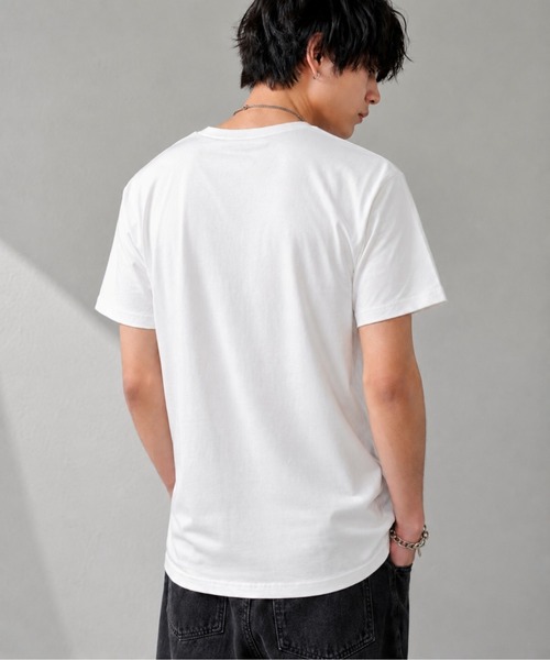 UP START(アップスタート)の「【Bls】 【ZL】【Bling Leads】シンプルデザイン 無地VネックTEE(BL)(Tシャツ/カットソー・メンズ・ホワイト・MEDIUM)」の2枚目の写真