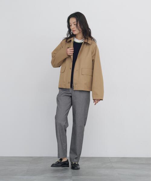 human woman(ヒューマンウーマン)の「◆【名品 / マルチサイズ / ストレッチ / ウォッシャブル】ピケスエードスリムストレートパンツ(その他パンツ・レディース・グレー系その他/ベージュ系その他・LARGE/SMALL/MEDIUM)」の6枚目の写真